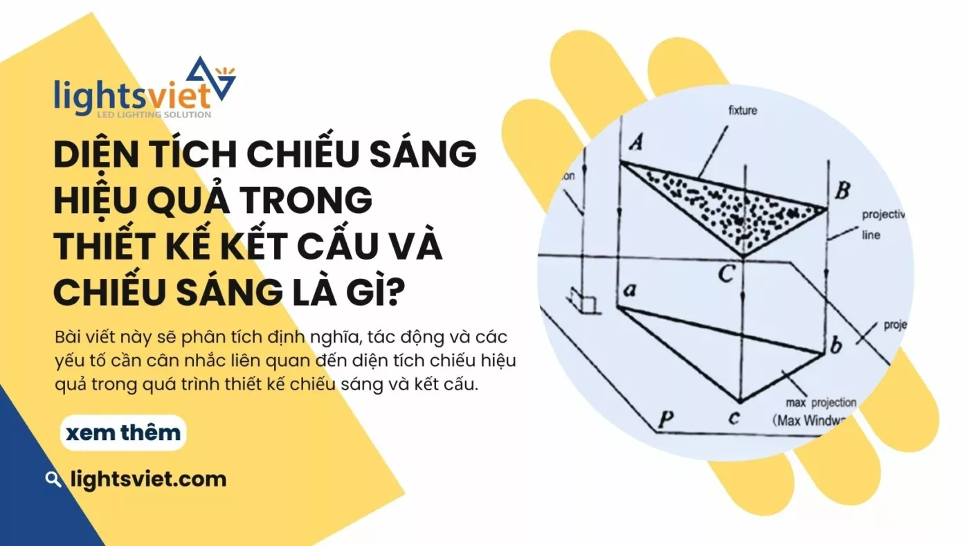 Diện tích chiếu sáng hiệu quả trong thiết kế kết cấu và chiếu sáng là gì